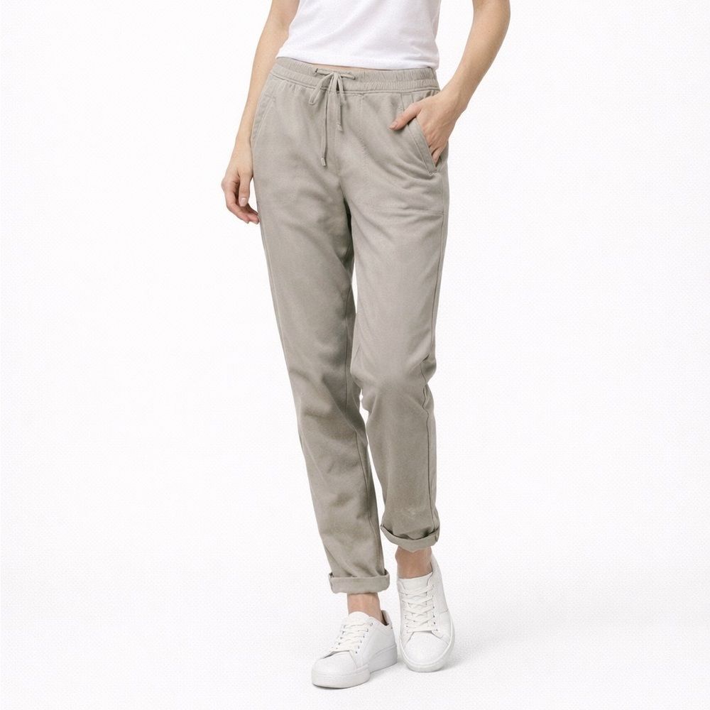 James Perse Soft Drape Pants Women's XL Taupe Relaxed Casual Lounge Comfort Fit